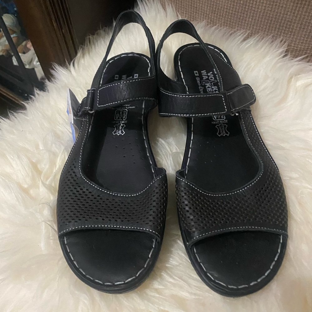Volks Walkers Black Sandals